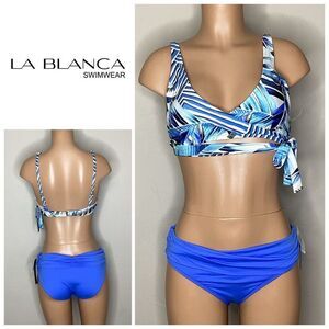 New blue tropical bikini La Blanca/Kenneth Cole mix